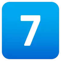 a blue square with a white number 7 inside