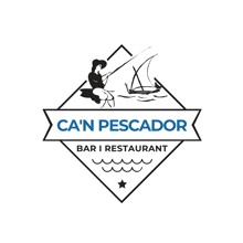 a logo for can pescador bar i restaurant