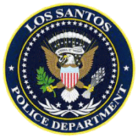 the los santos police department seal with an eagle and shield