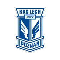 a blue and white logo for kks lech poznan