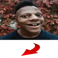 a red arrow points to a man 's mouth