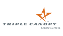 a logo for triple canopy secure success with a star