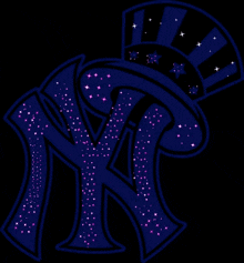 a logo for the new york yankees with a top hat and stars