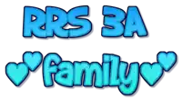 rrs 3a family is written in blue with hearts