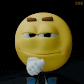 a cartoon smiley face with the word joe on it