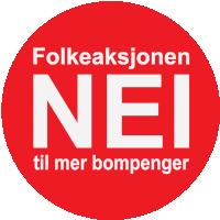 a red circle with the word nei in white