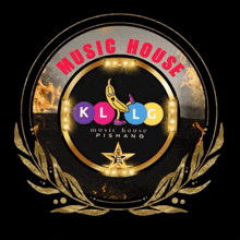 a logo for kl lg music house pishang with a banana on it