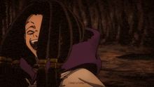 a cartoon character with dreadlocks and chains around his neck is smiling