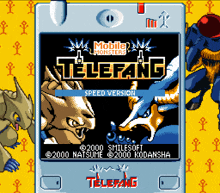 a game called mobile monsters telefang is being played