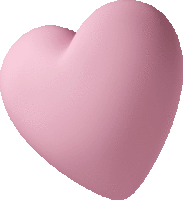 a pink heart on a white background with a slight curve