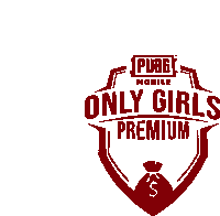 a logo for pubg mobile says only girls premium