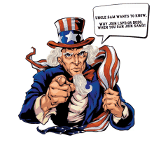 a cartoon illustration of uncle sam pointing at the viewer