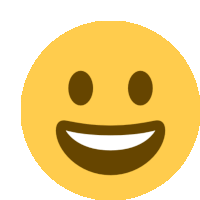 a yellow smiley face with a big smile on its face