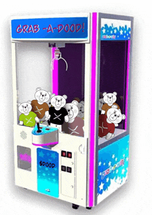 a claw machine that says grab-a-dood on the top