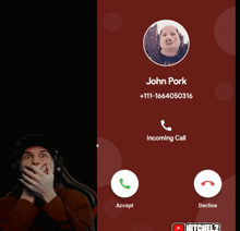 a phone screen with a picture of a pig on it and the name john pork