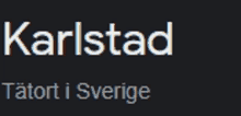 a black background with karlstad written in white