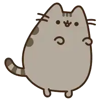 a cartoon drawing of a cat with a smiley face