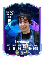 a soccer card with the name serchroya