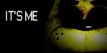 a yellow bear with the words it 's me written on it