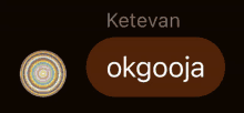 a brown button that says ketevan okgooja