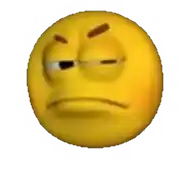 a yellow smiley face with a sad look on its face on a white background .