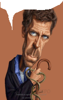 a caricature of a man holding a cane and a snake with the year 2011 at the bottom