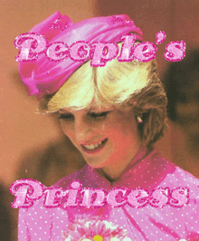 a picture of princess diana with the words people 's princess written on it