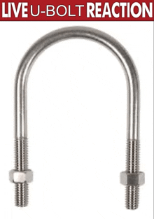 a stainless steel u-bolt with nuts and washers