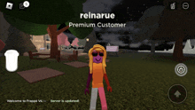 reinarue is a premium customer of the game frappe v4