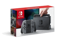 a box for a nintendo switch shows a hand holding it