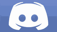 a white discord logo on a blue background