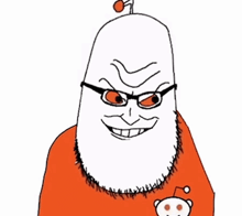 a cartoon of a man with a beard wearing glasses