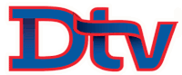 a blue and red logo for dtv is shown