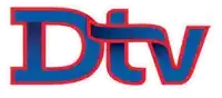 a blue and red logo for dtv is shown