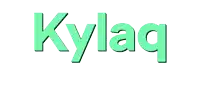 a red suv with the word kylaq in green