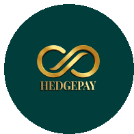 a logo for hedgepay is shown in a circle