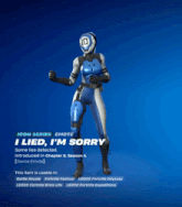 a video game character says i lied i 'm sorry on the screen