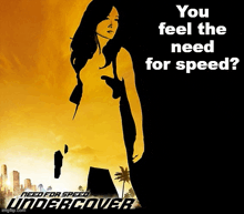 a poster for need for speed undercover with a naked woman
