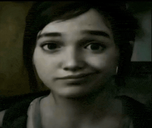 a black and white photo of a woman making a face