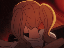 a drawing of a girl with pigtails and a bandage on her face