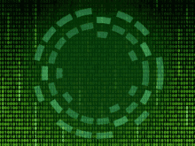 a binary background with a circle in the middle of it