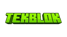 a green tehblok logo is on a white background