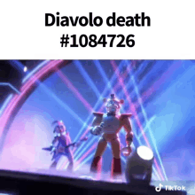 diavolo death # 108472 is written on a picture of a robot