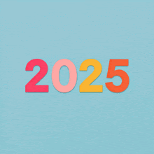 a blue background with the numbers 2025 cut out of it