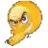 a pixel art of a smiley face with a very angry face .