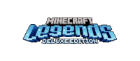 a minecraft legends deluxe edition logo on a white background