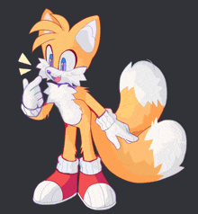 a drawing of a fox giving a thumbs up sign