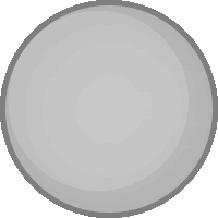 a gray circle on a white background with a black outline