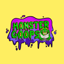 a monster goops logo with a frog on it