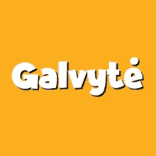 a yellow background with the word galvyte on it